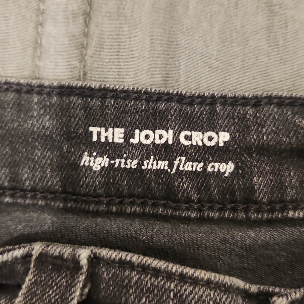 AG Adriano Goldschmied "The Jodi Crop" Black Hi-rise Flare Crop Jeans Size 29! - Picture 2 of 11